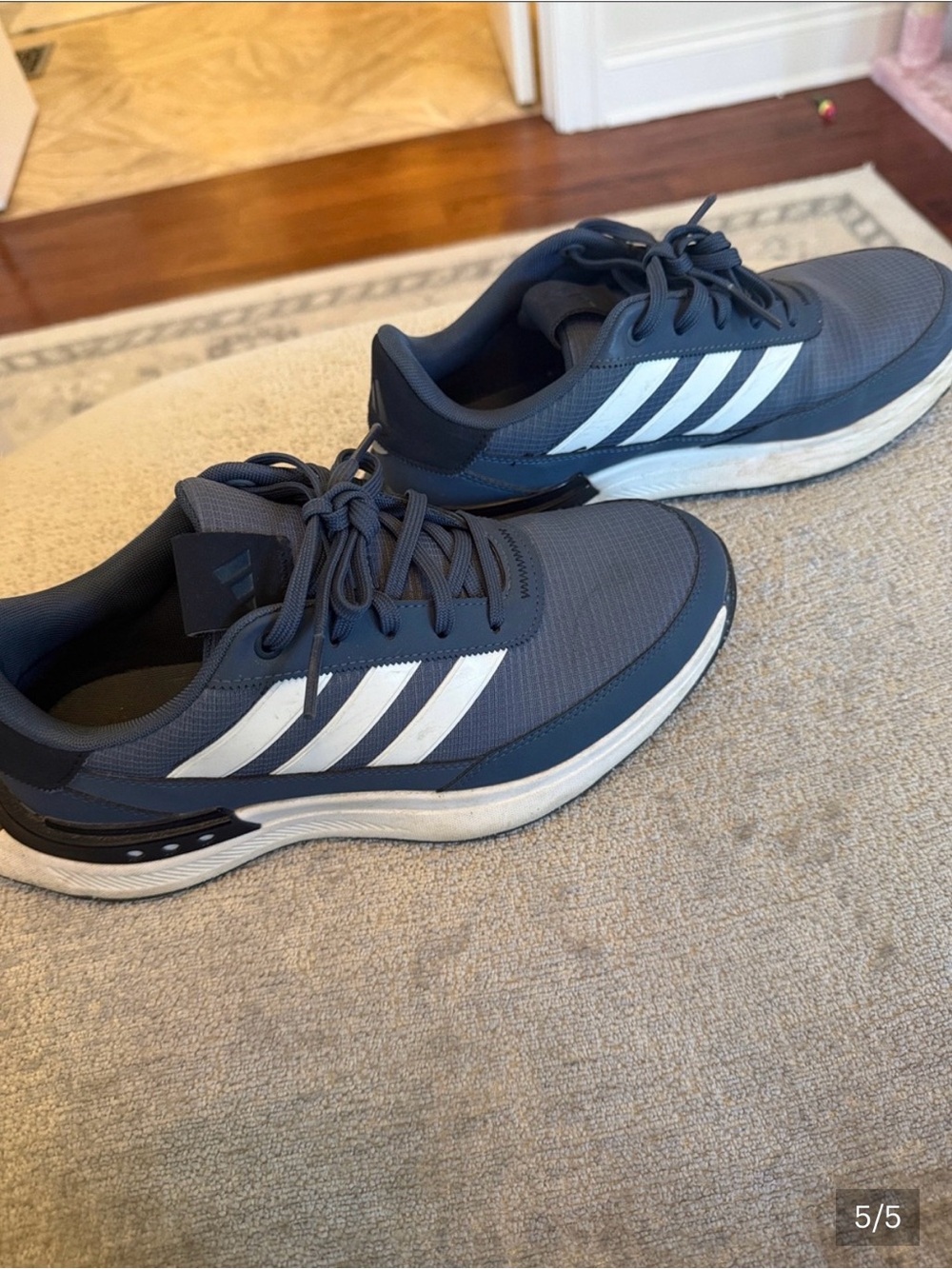 Adidas S2G 24 Spikeless Golf Shoes Navy White Men’s 7 IG8105